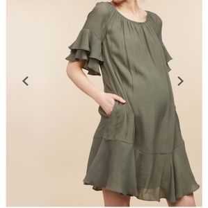 Mimi Maternity Ruffle Sleeve Dress